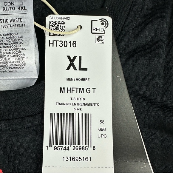 Men’s Adidas Aeroready Sz XL Hustle For The Muscle Training Shirt Black. HT3016. - Picture 7 of 8